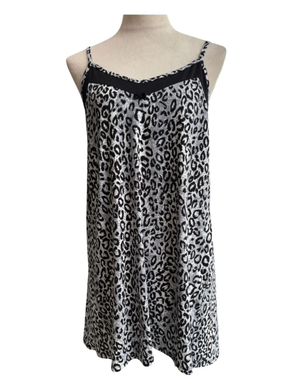 Linea Donatella Leopard Print Chemise Nightgown Size L (2660-1) - Picture 1 of 5